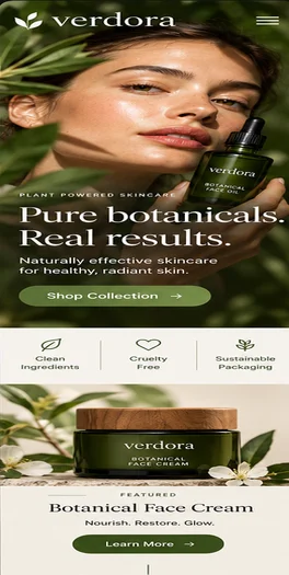 Landing page screenshot