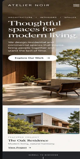 Landing page screenshot